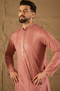 Pink Viscose Rayon Solid Embroidered Straight Kurta MKU1201