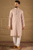 Pink Viscose Rayon Solid Embroidered Straight Kurta HOPMKU1236