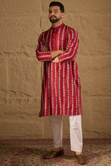 Maroon Viscose Rayon Printed Straight Kurta MKU1278