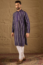 Purple Viscose Rayon Ethnic Motifs Printed Straight Kurta HOPMKU1280