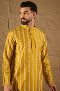 Yellow Viscose Rayon Ethnic Motifs Printed Straight Kurta HOPMKU1282