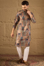 Multi Viscose Rayon Ethnic Motifs Straight Kurta MKU1306