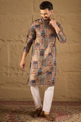 Multi Viscose Rayon Ethnic Motifs Embroidered Straight Kurta HOPMKU1306
