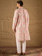 Men Multi Viscose Ethnic Motifs Printed Straight Kurta-MKU1308