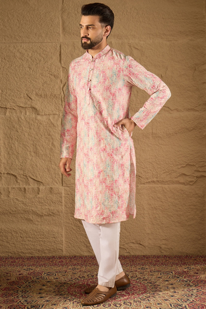 Multi Viscose Rayon Ethnic Motifs Printed Straight Kurta HOPMKU1308