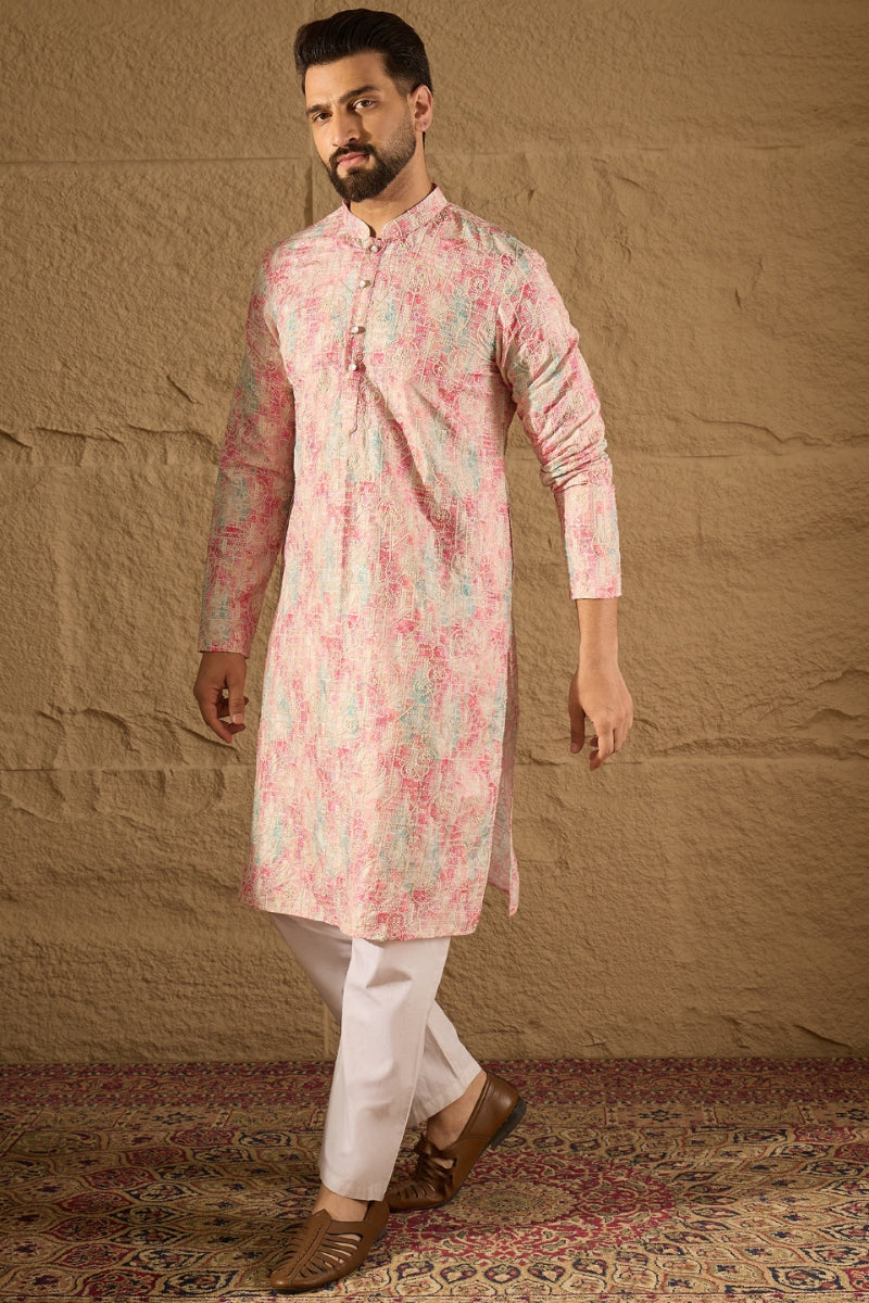 Multi Viscose Rayon Ethnic Motifs Printed Straight Kurta HOPMKU1308