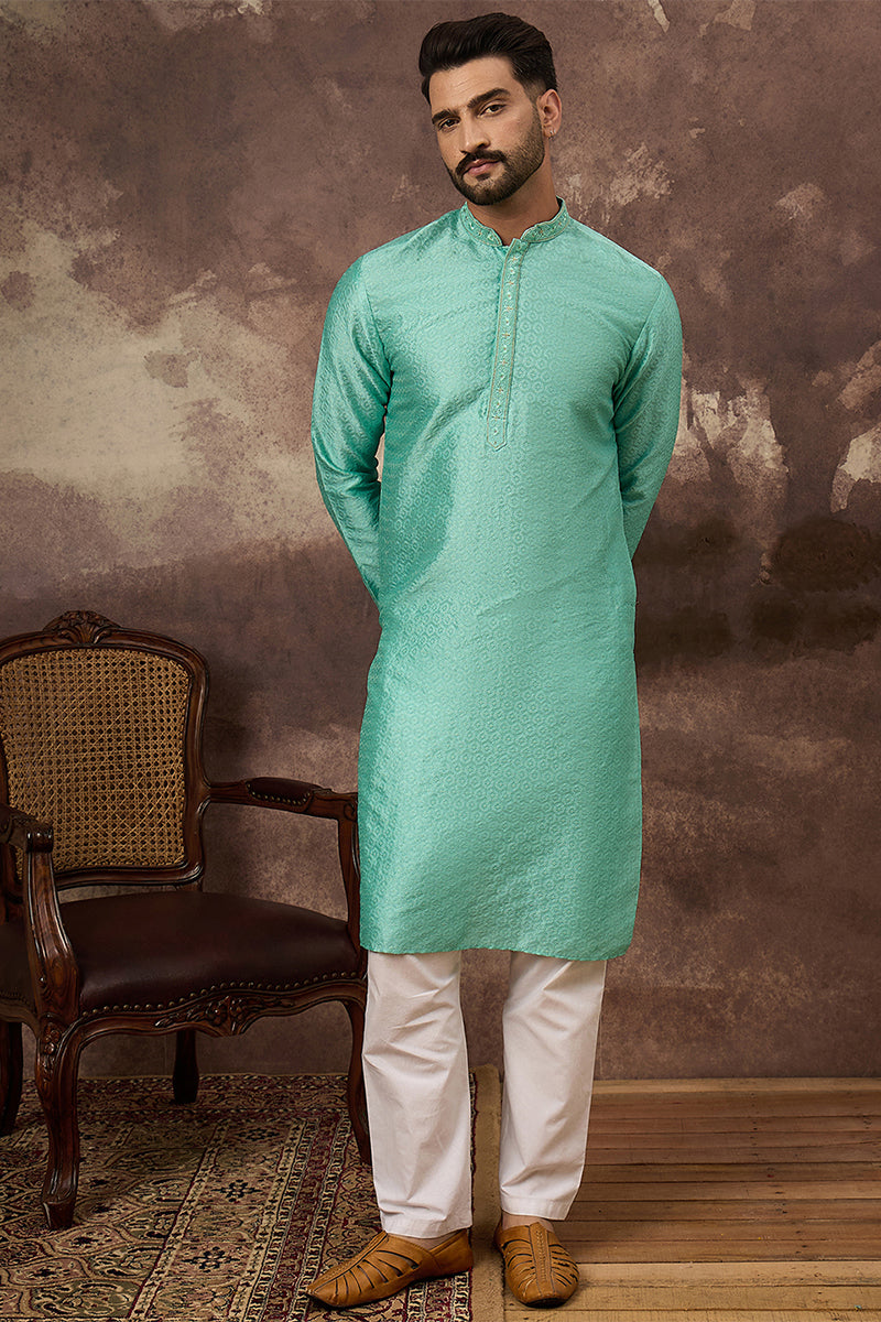 Silk Blend Kurtas for Men | DesiQlo India