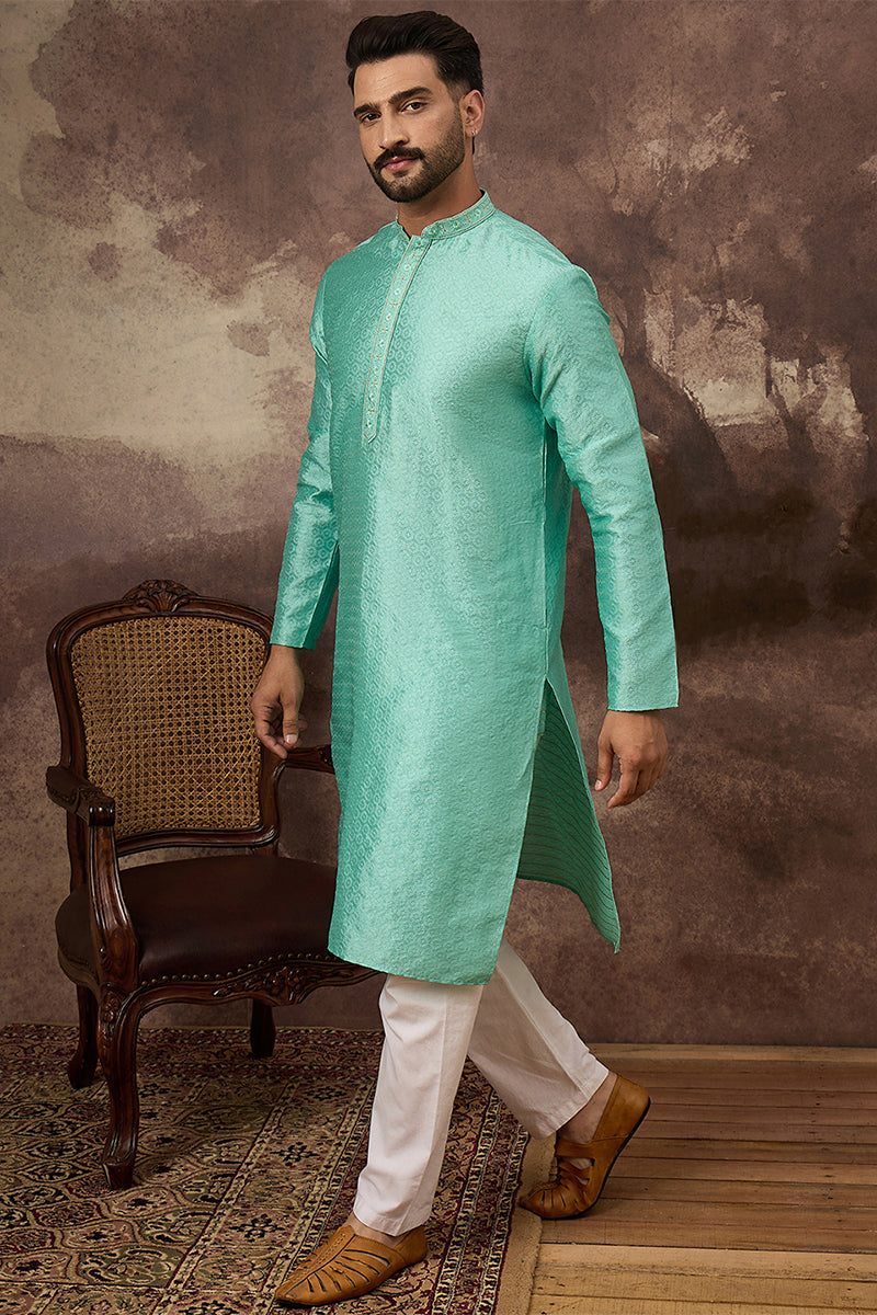 Silk Blend Kurtas for Men | DesiQlo India