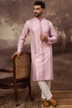 Pink Viscose Rayon Embroidered Straight Kurta MKU1325