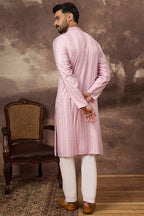 Pink Viscose Rayon Embroidered Straight Kurta MKU1325