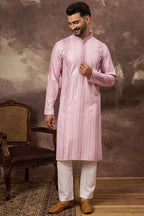 Pink Viscose Rayon Embroidered Straight Kurta MKU1325