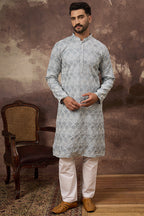 Blue Viscose Rayon Solid Embroidered Straight Kurta HMKU1388