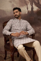 Mauve Viscose Rayon Solid Embroidered Straight Kurta HMKU1389