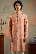 Multi Viscose Rayon Embroidered Calf Length Straight Regular Kurta With Trouser MKSET1759