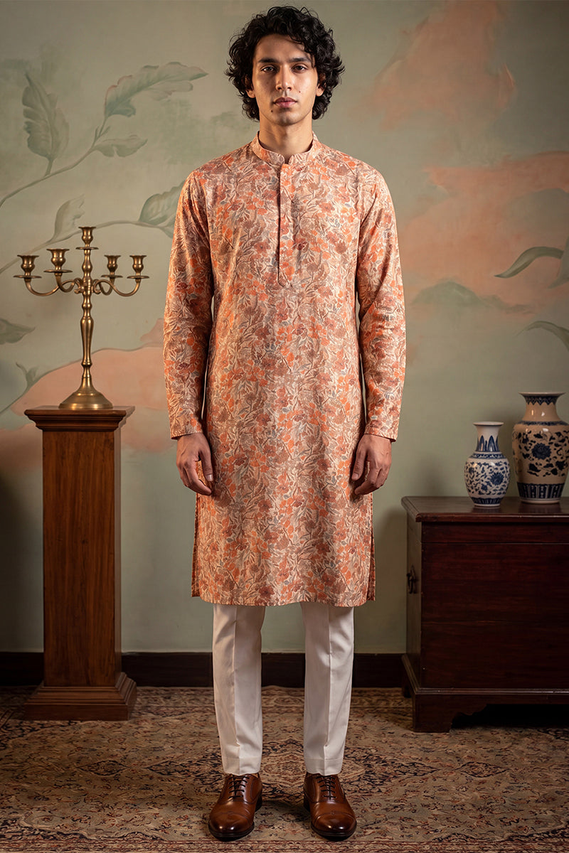 Multi Viscose Rayon Embroidered Calf Length Straight Regular Kurta MKU1759