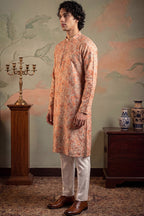 Multi Viscose Rayon Embroidered Calf Length Straight Regular Kurta MKU1759