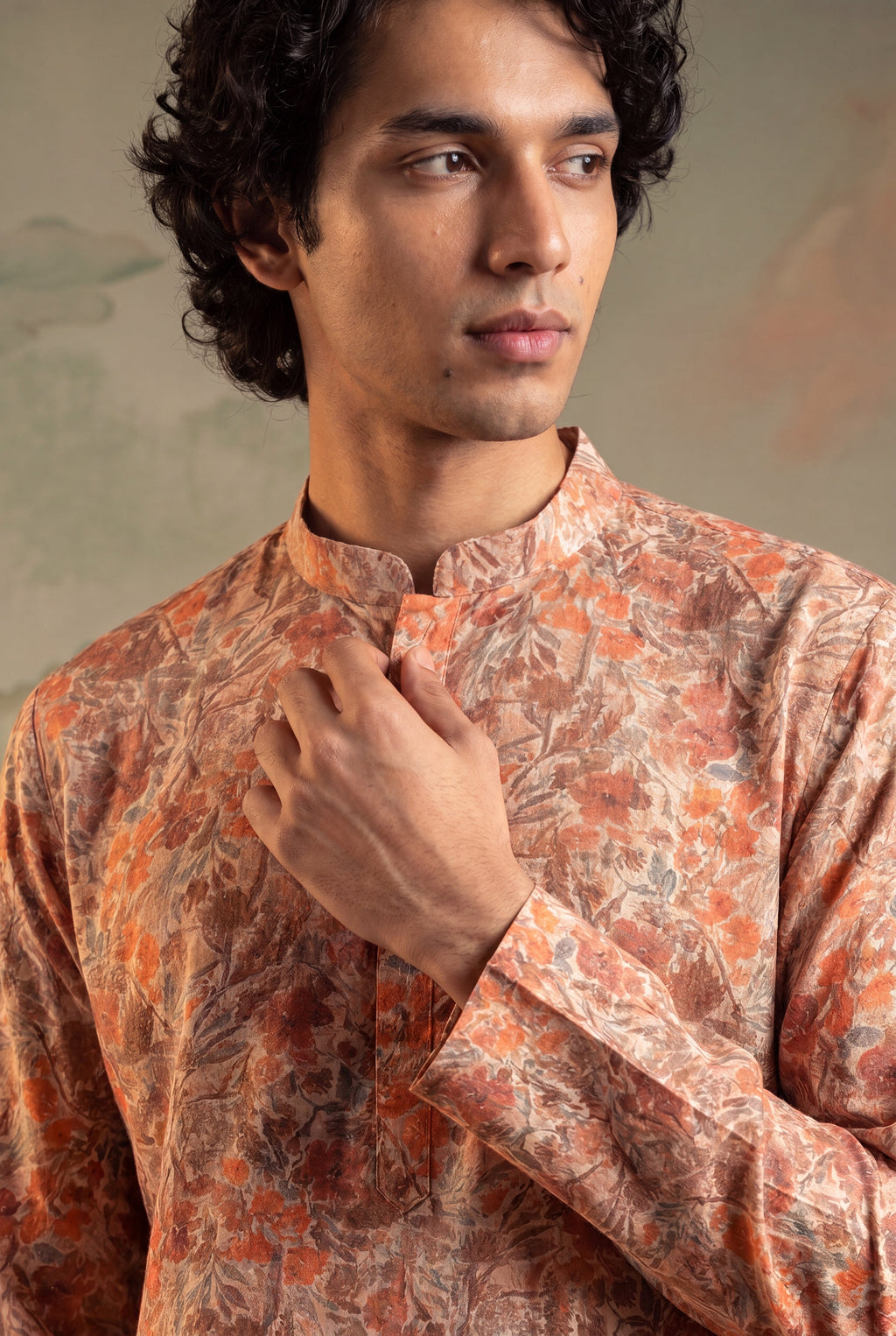 Multi Viscose Rayon Embroidered Calf Length Straight Regular Kurta With Trouser MKSET1759