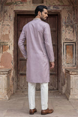 Lavender Silk Blend Embroidered Straight Kurta Sets MKSET2103