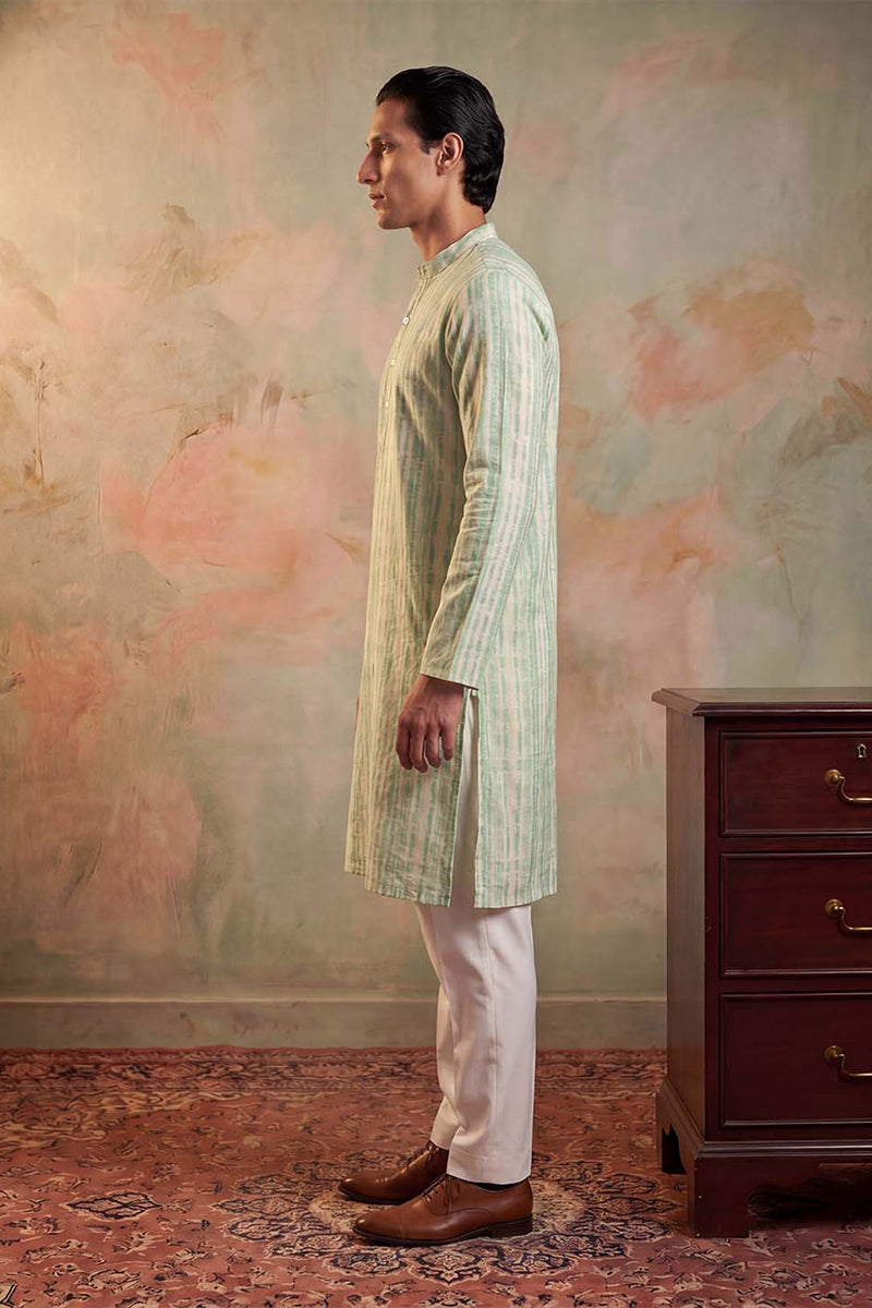 Multi Silk Blend Abstract Printed Kurta MKU2251
