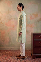 Multi Silk Blend Abstract Printed Kurta MKU2251
