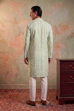 Multi Silk Blend Abstract Printed Kurta MKU2251