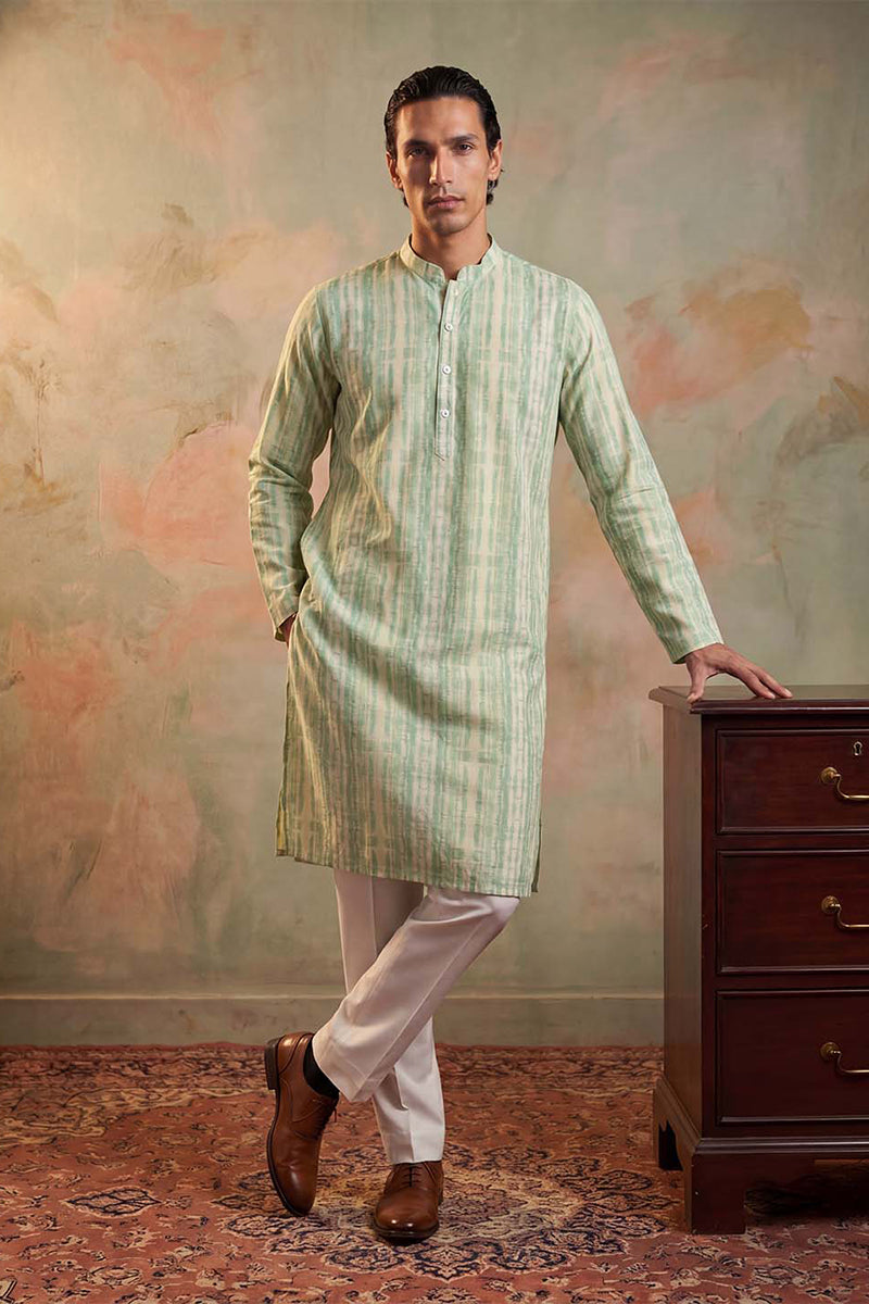 Multi Silk Blend Abstract Printed Kurta MKU2251