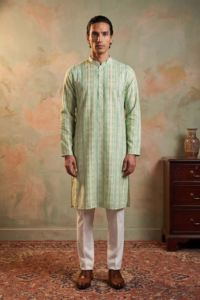 Multi Silk Blend Abstract Printed Kurta MKU2251