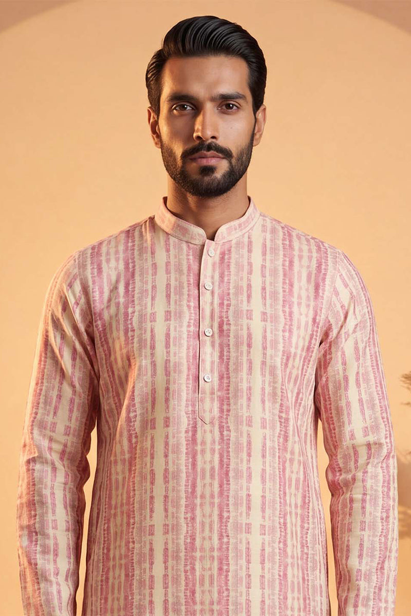 Multi Silk Blend Abstract Printed Kurta MKU2257