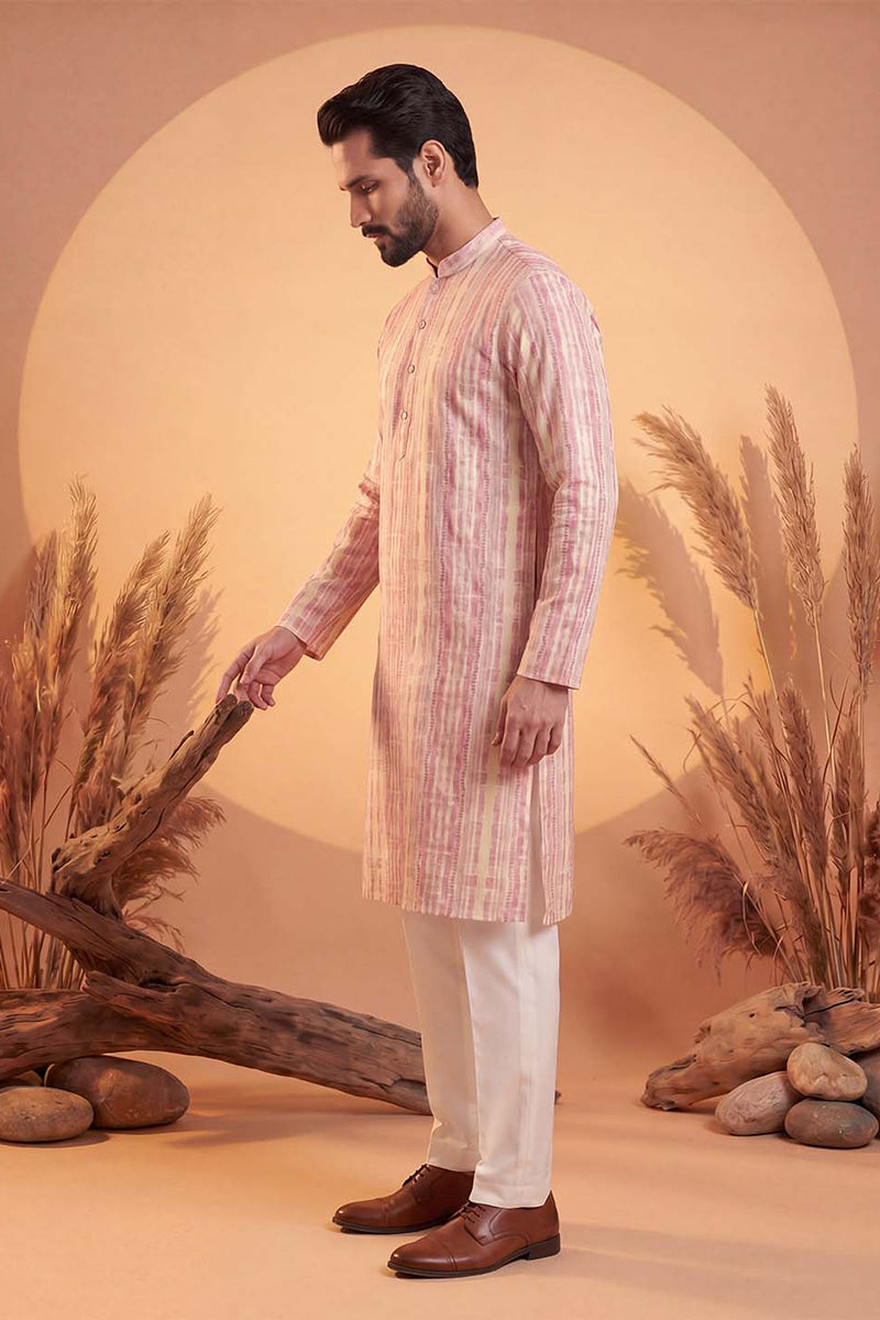 Multi Silk Blend Abstract Printed Kurta MKU2257