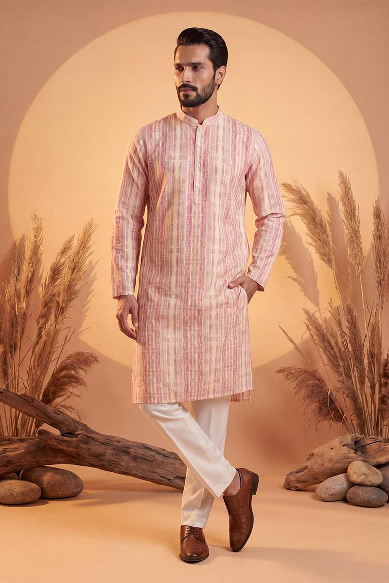 Multi Silk Blend Abstract Printed Kurta MKU2257