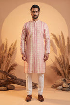 Multi Silk Blend Abstract Printed Kurta MKU2257