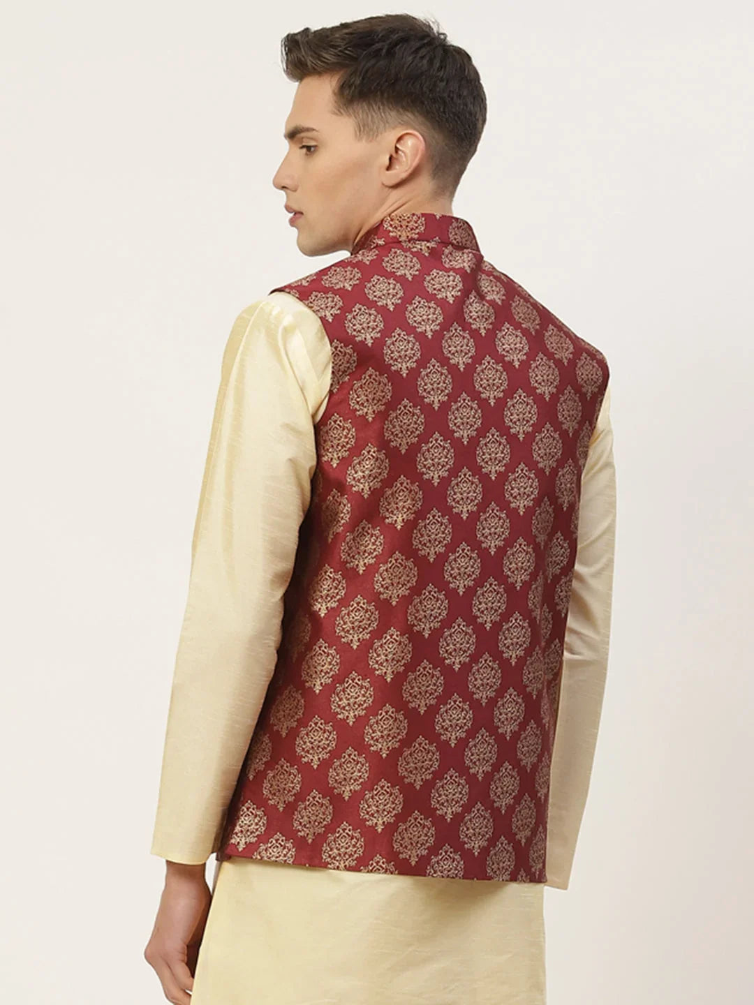 Maroon Polyester Solid Indian Wear JOWC_4032Maroon | DesiQlo