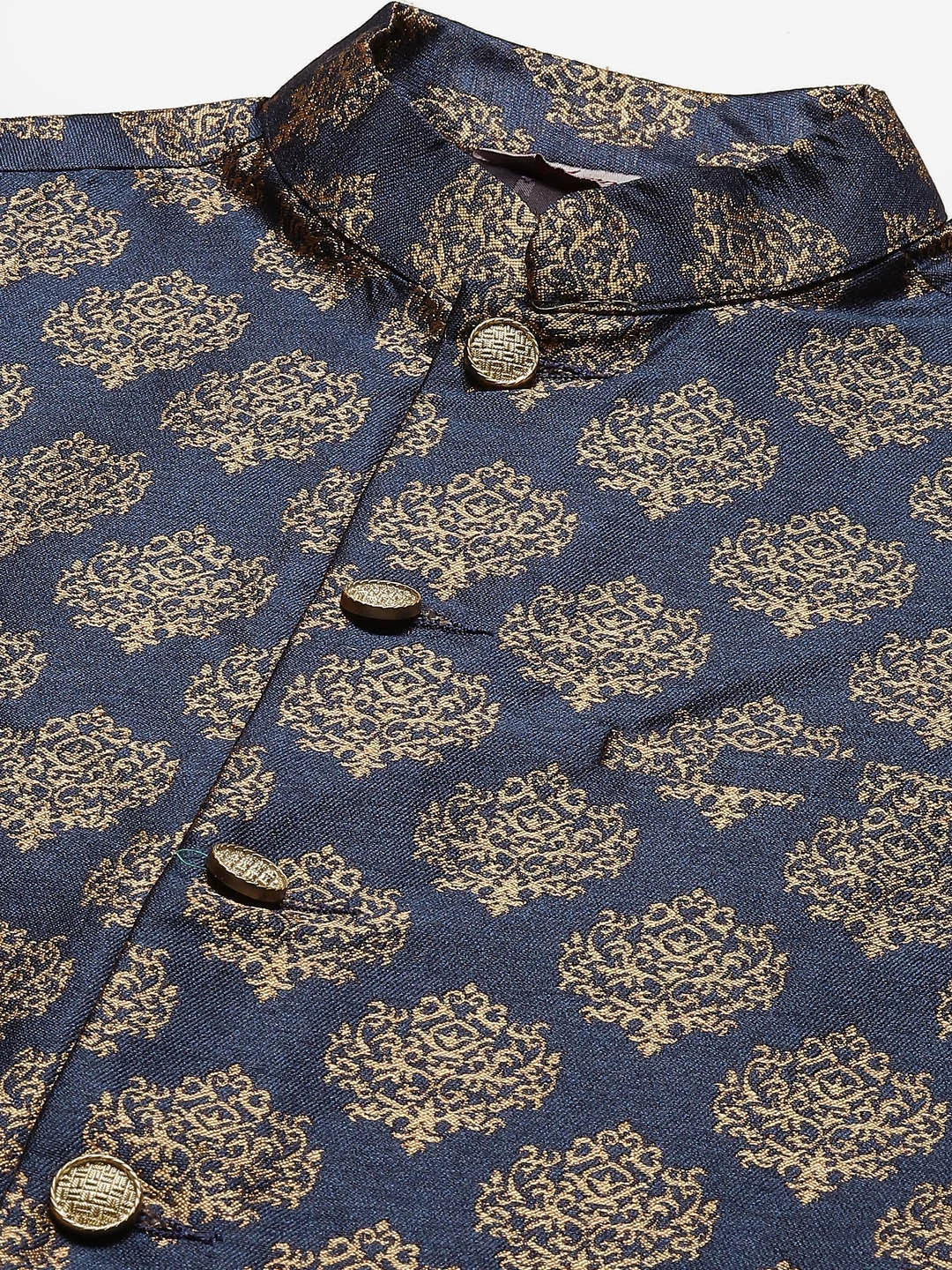 Blue Polyester Solid Indian Wear JOWC_4032Navy | DesiQlo