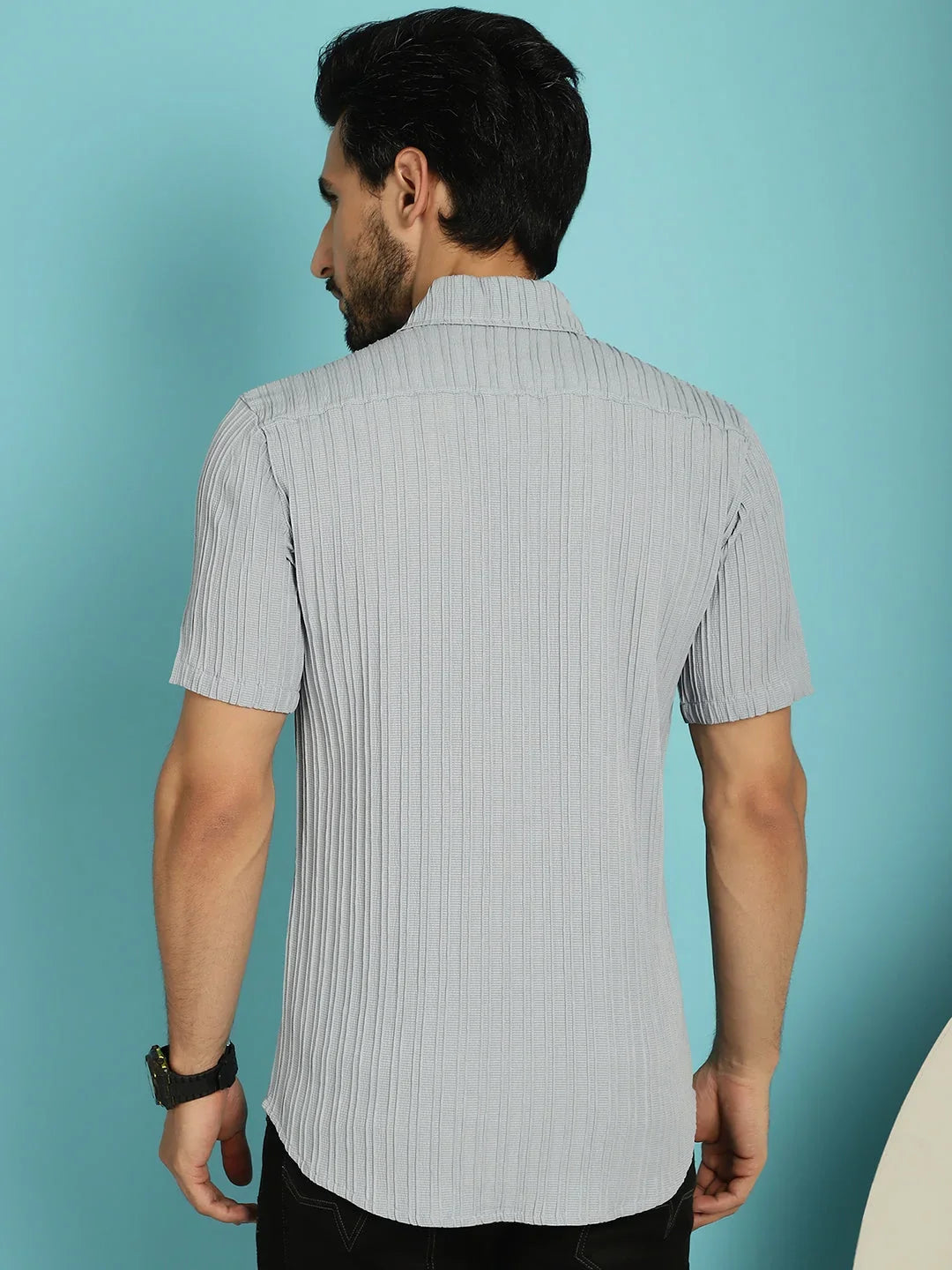 Grey Cotton Solid Shirts SF_899Light-Grey | DesiQlo