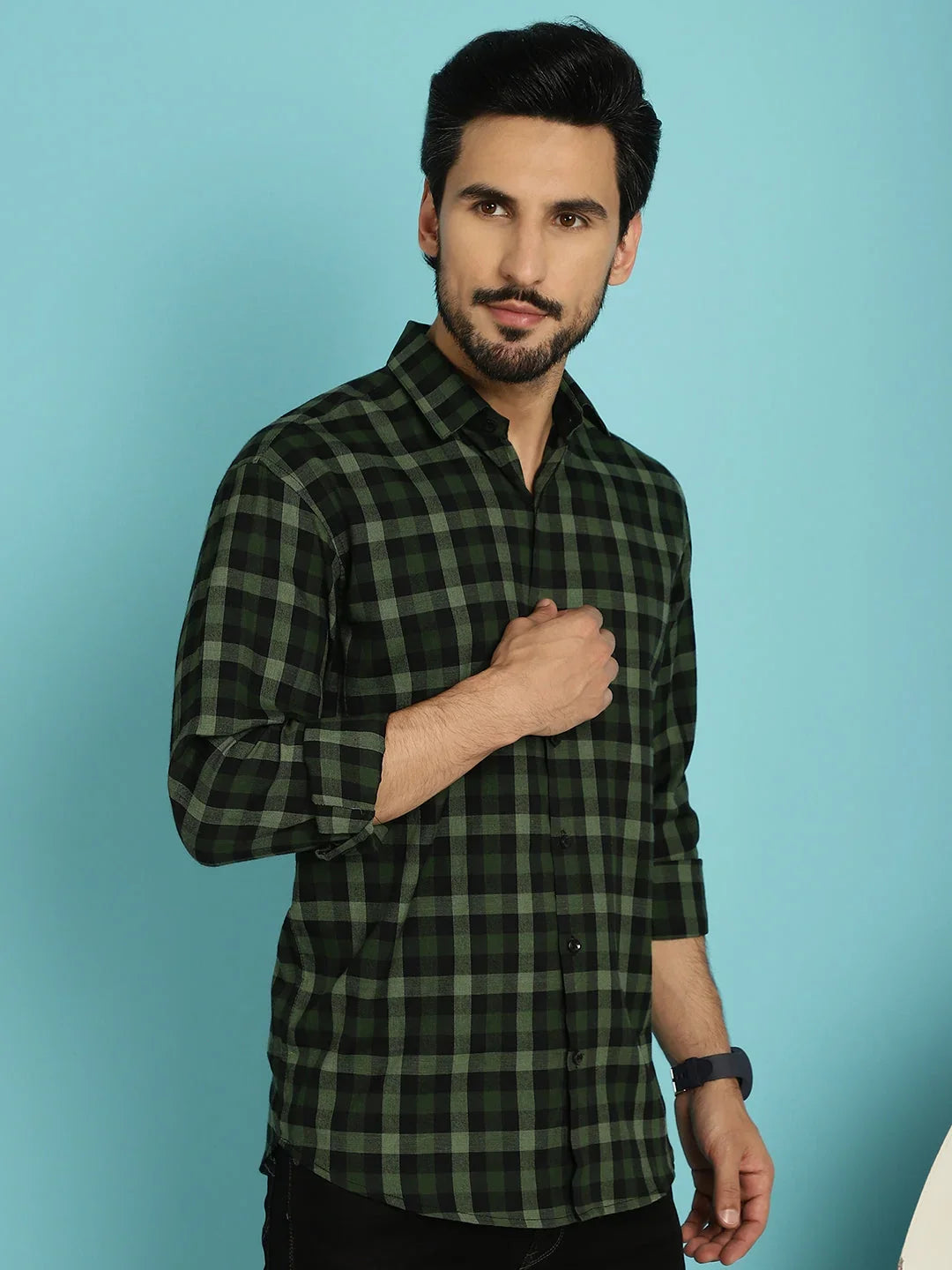 Checked Casual Shirt-SF-900