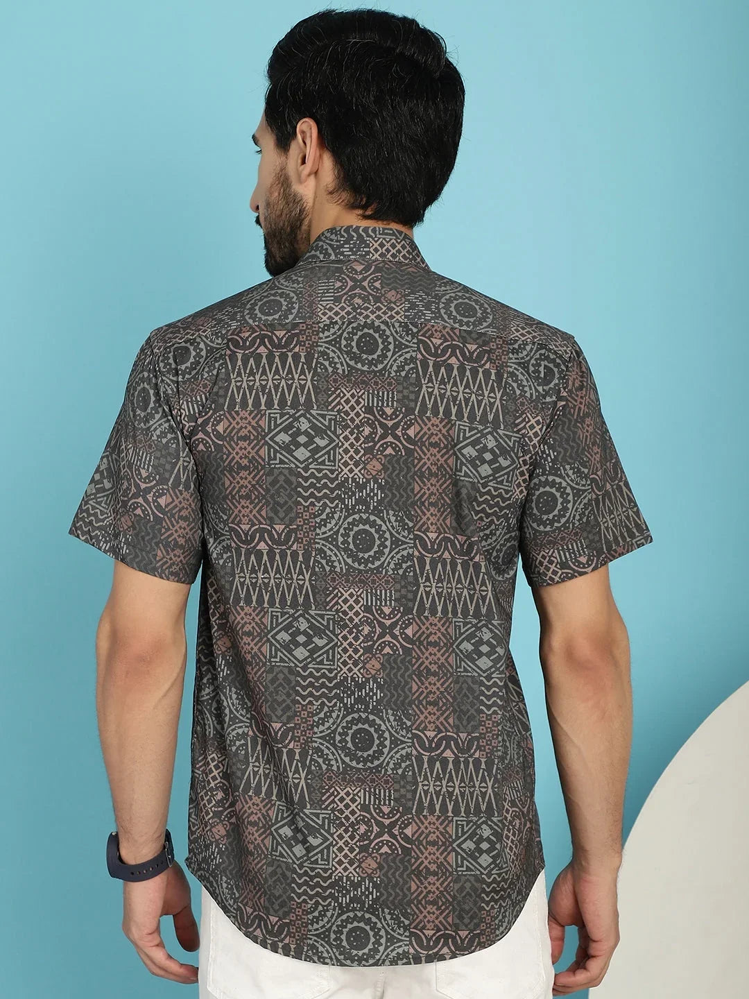 Grey Cotton Solid Shirts SF_909Dark-Grey | DesiQlo