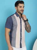 Printed Half Sleeve Lycra Shirt for Men-Styled