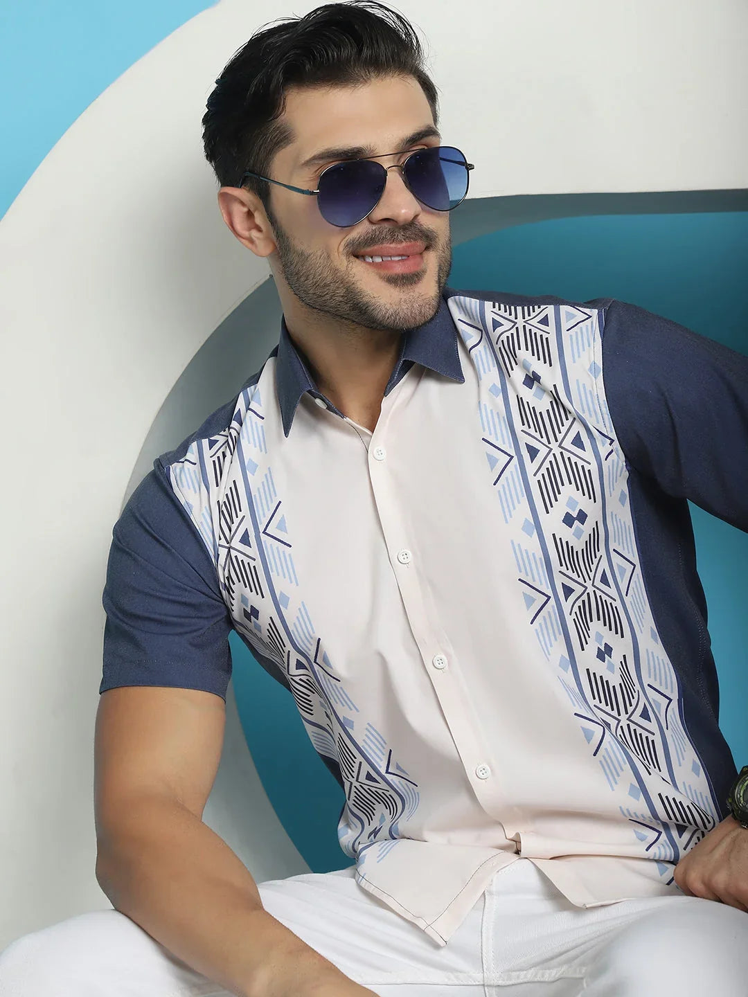 White Cotton Solid Shirts SF_916White | DesiQlo