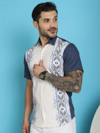 Printed Half Styled Sleeve Lycra Shirt for Men