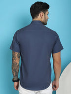 Printed Half Styled Sleeve Lycra Shirt for Men