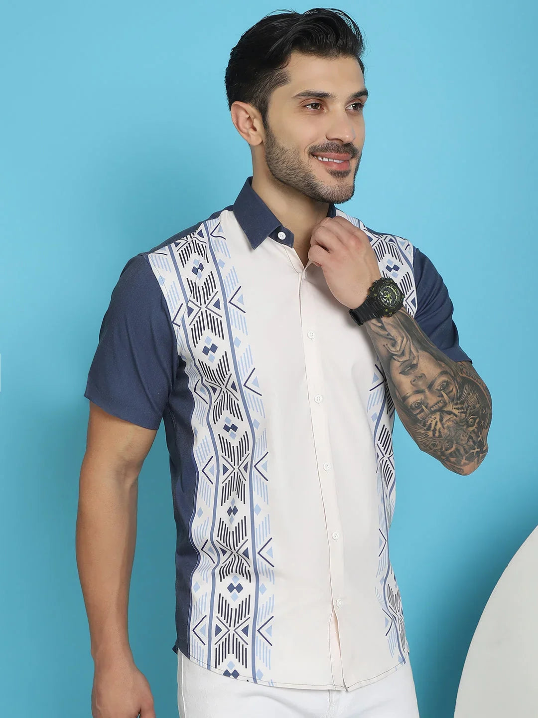 White Cotton Solid Shirts SF_916White | DesiQlo