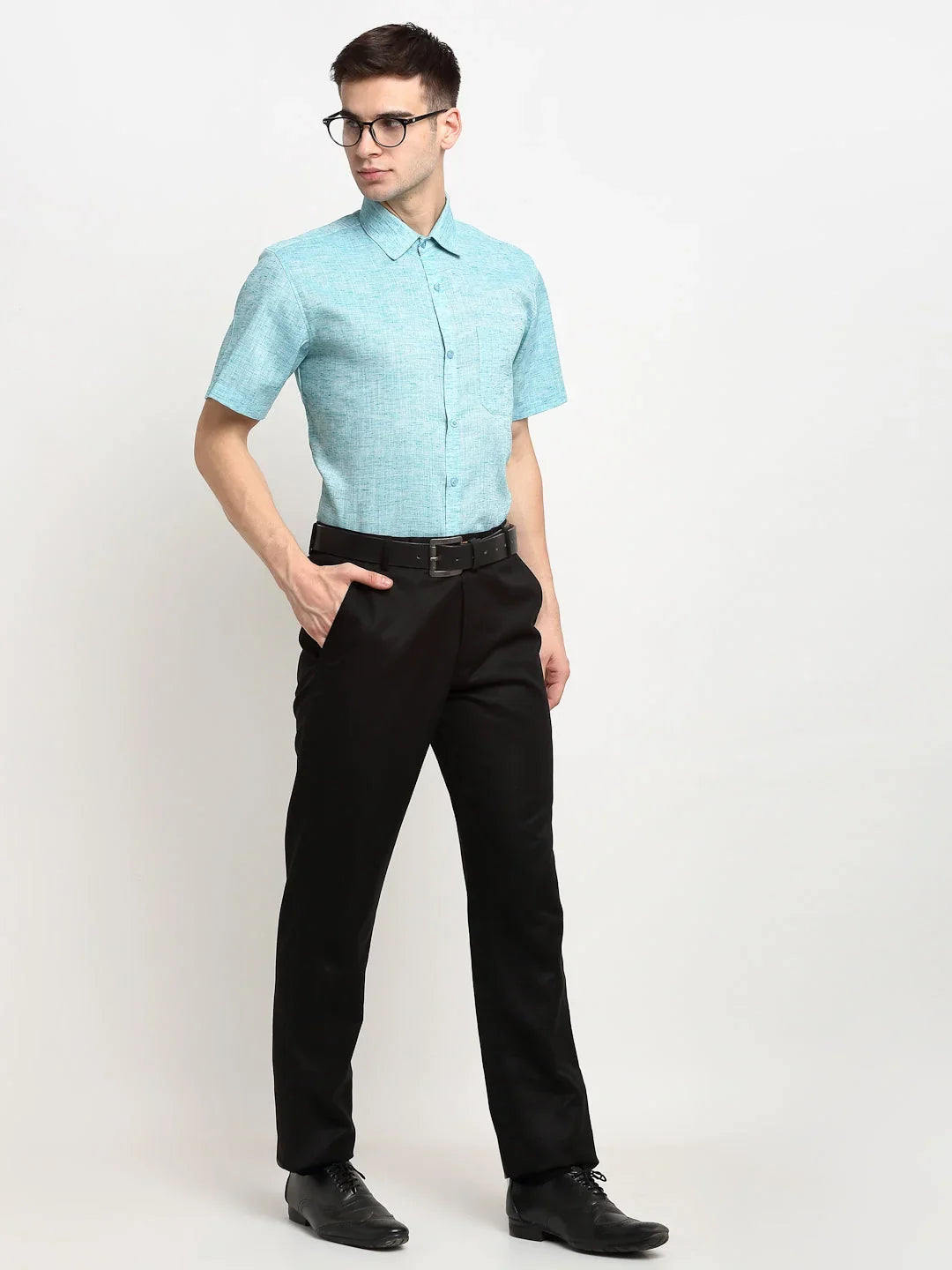 Green Cotton Solid Shirts SF_783Green | DesiQlo