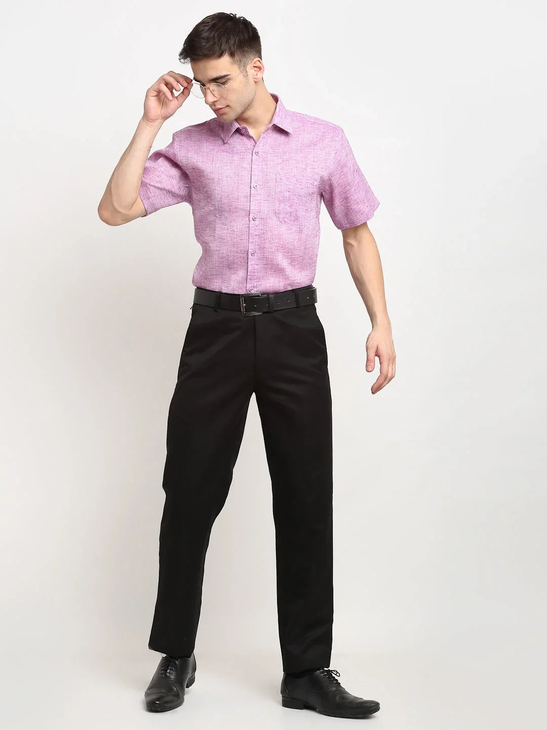 Purple Cotton Solid Shirts SF_783Purple | DesiQlo