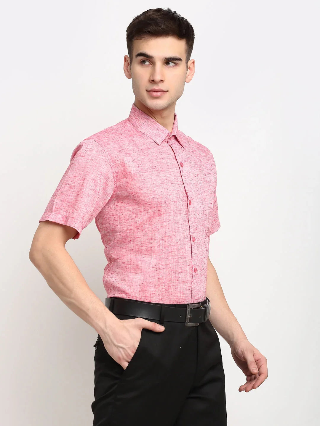 Red Cotton Solid Shirts SF_783Red | DesiQlo