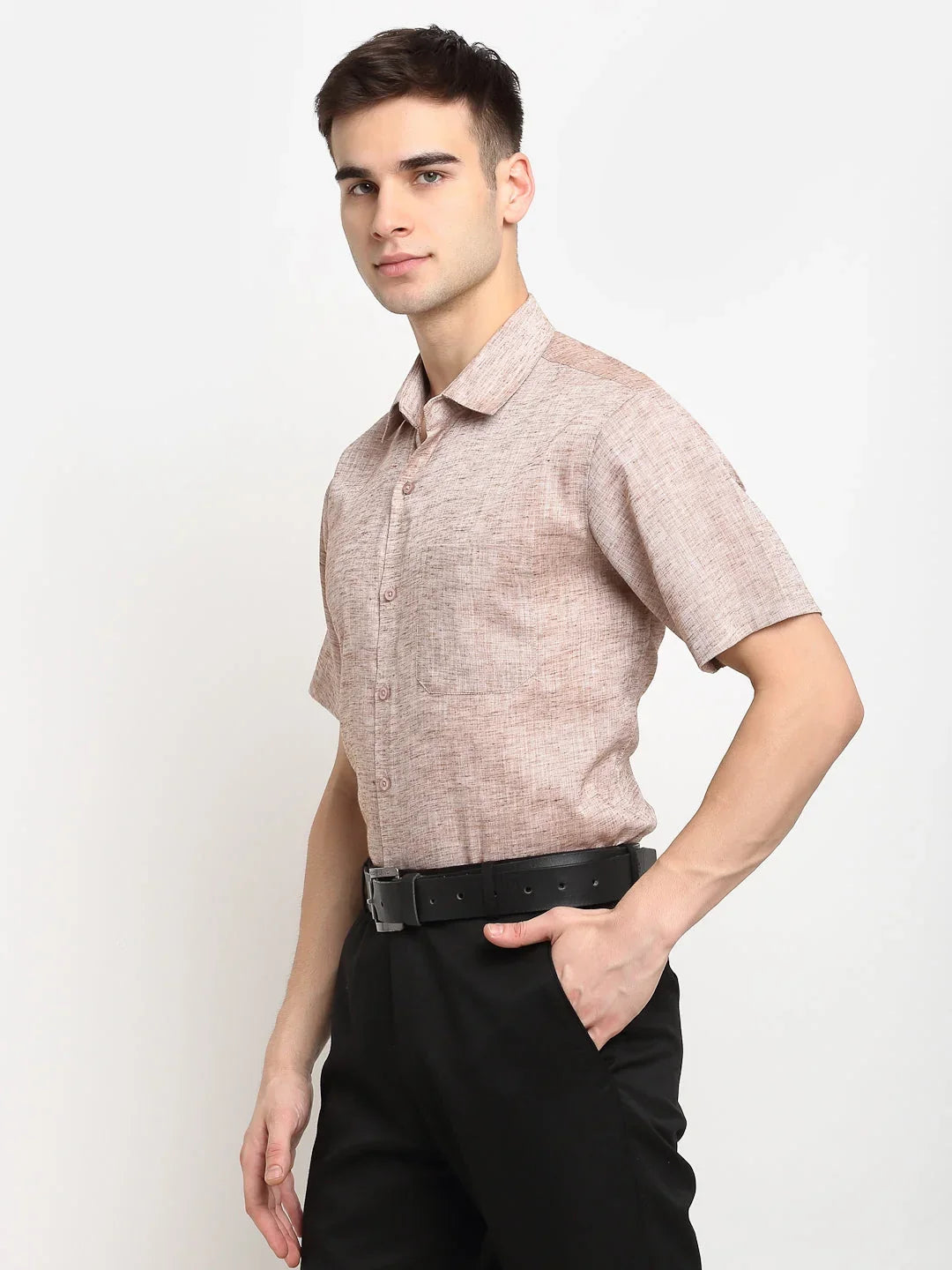 Orange Cotton Solid Shirts SF_783Rust | DesiQlo
