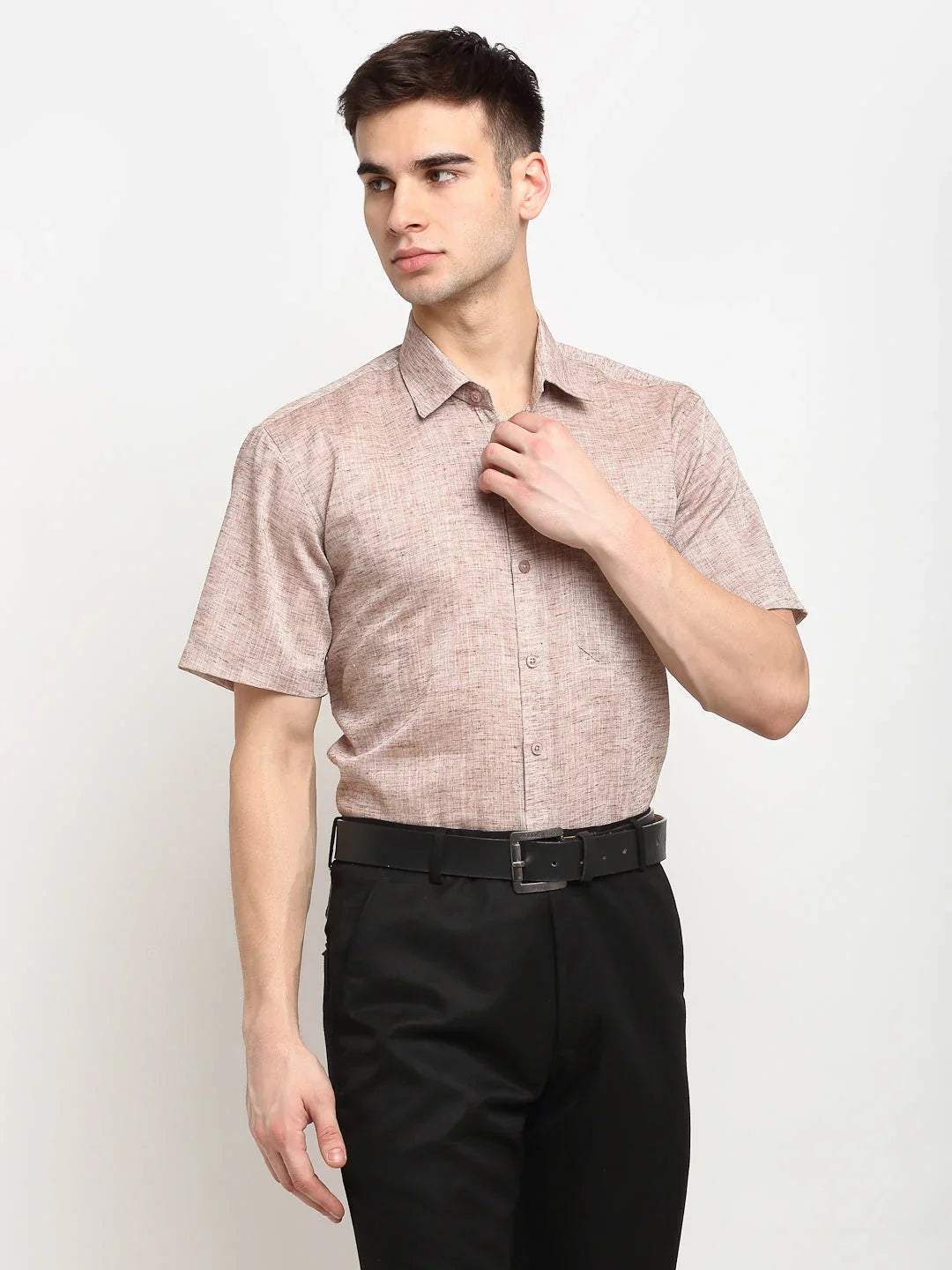 Orange Cotton Solid Shirts SF_783Rust | DesiQlo