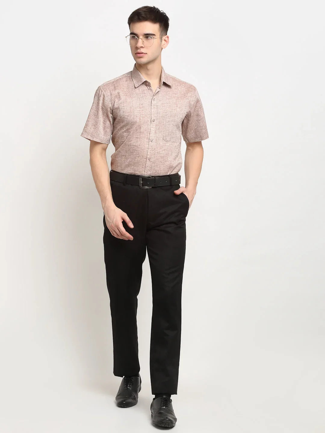 Orange Cotton Solid Shirts SF_783Rust | DesiQlo