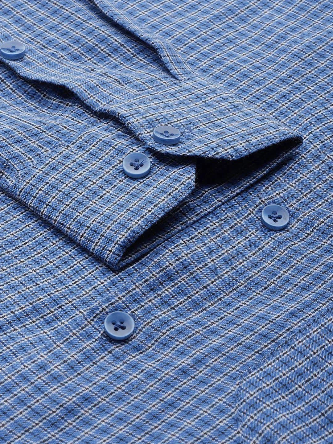 Blue Cotton Solid Shirts SF_804Blue | DesiQlo