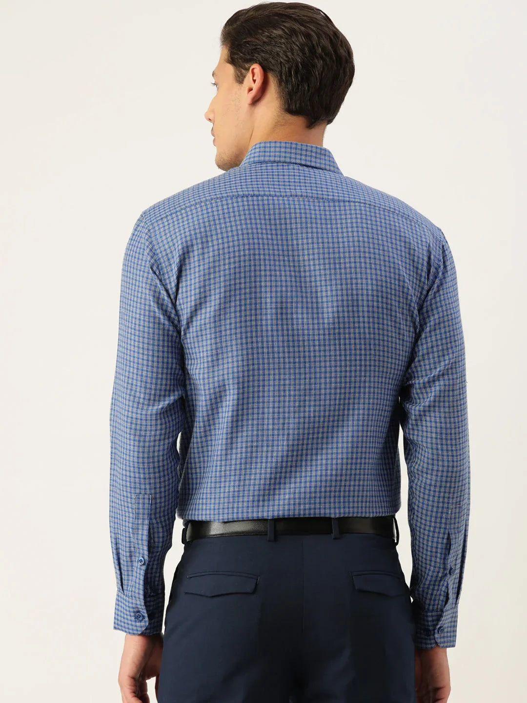 Blue Cotton Solid Shirts SF_804Blue | DesiQlo