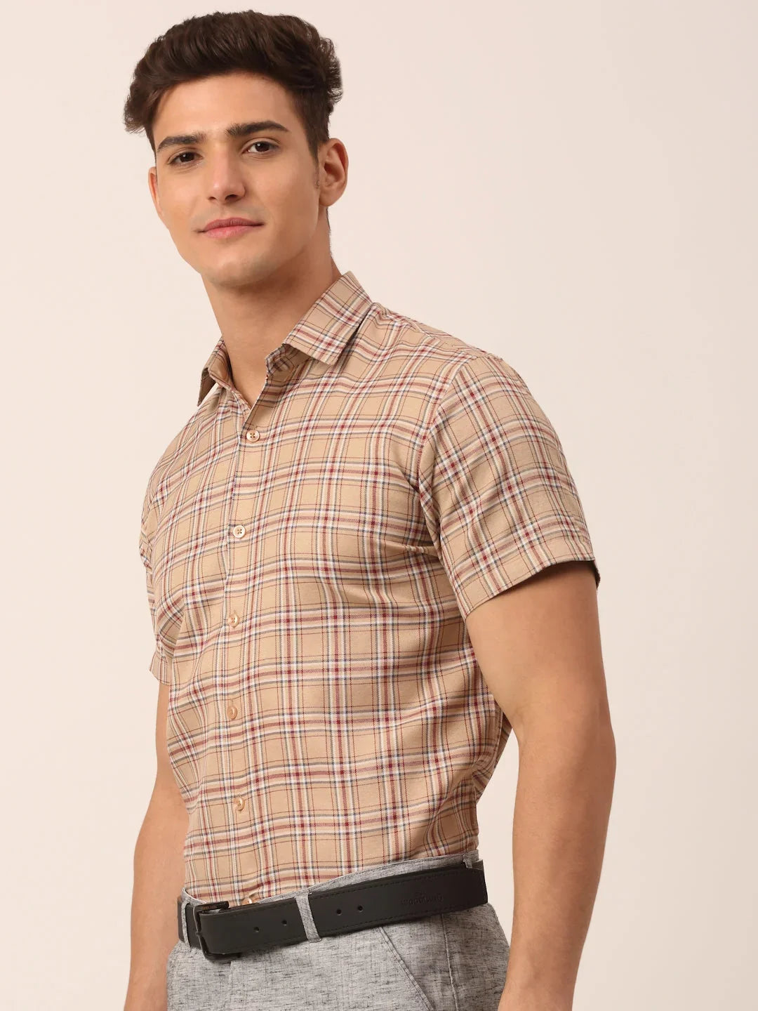 Brown Cotton Solid Shirts SF_815Brown | DesiQlo